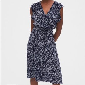 GAP Navy Floral Print Dress